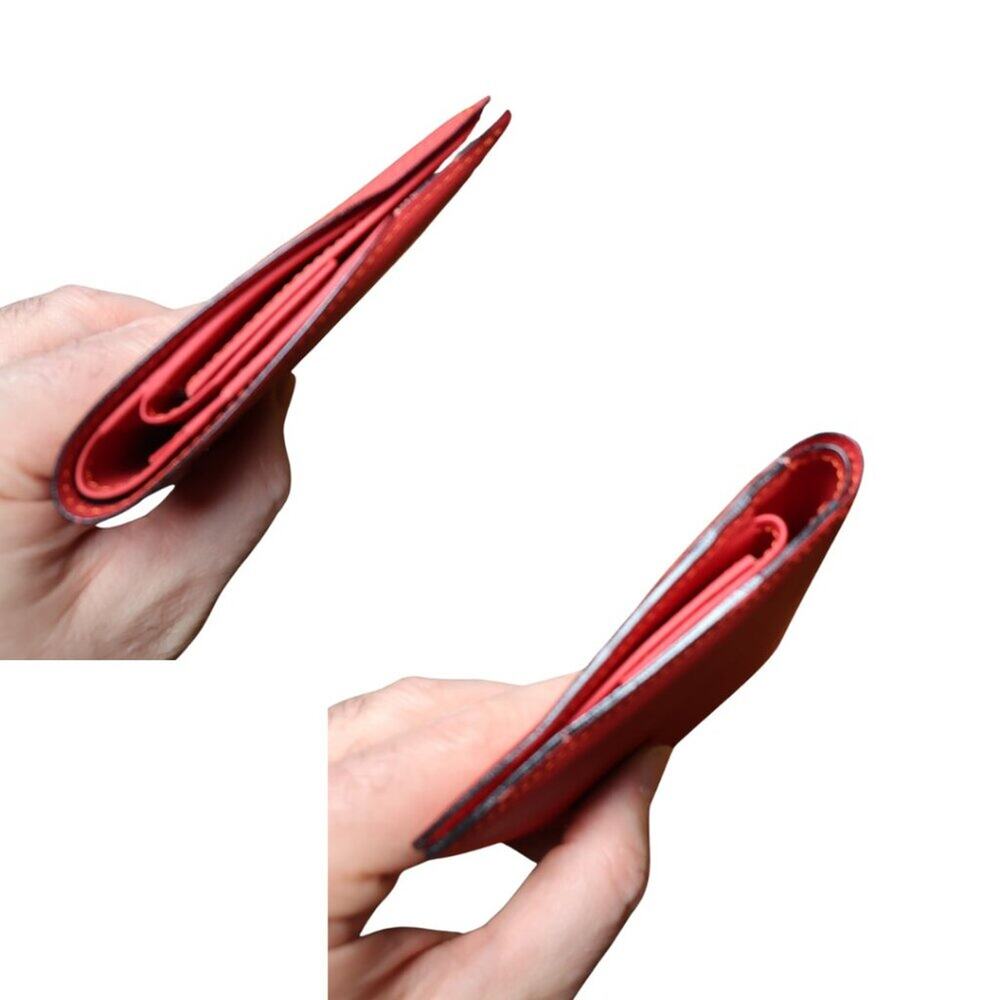 Pierre Cardin Scarlet Red Wallet Bifold 3 Card Slots & Coin Pocket Preppy French - Picture 7 of 10